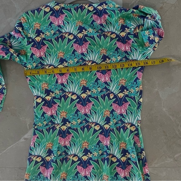 J McLaughlin Dress Size XS Green Floral Print 
Sophia Dress Catalina Cloth - Picture 3 of 7